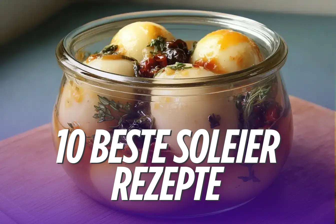 Verschiedene Soleier in Gläsern – klassisch, mit Roter Bete und vegan mit Tofu