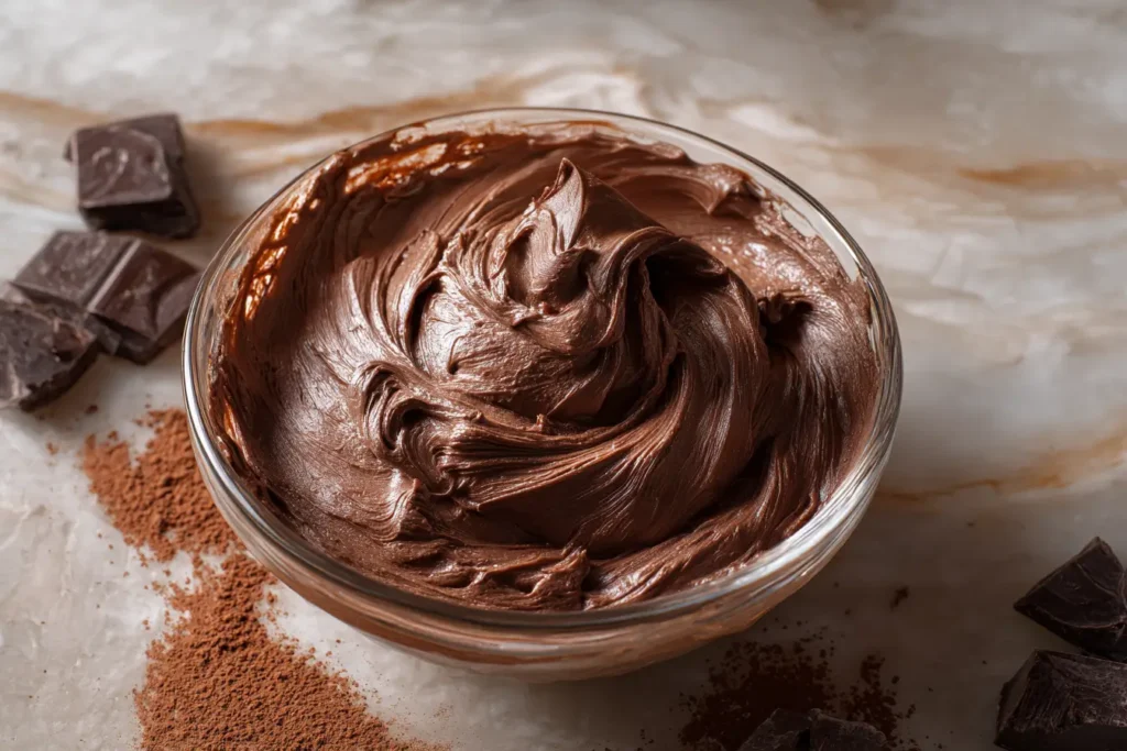 Schokoladen Buttercreme Rezept mit cremiger Textur