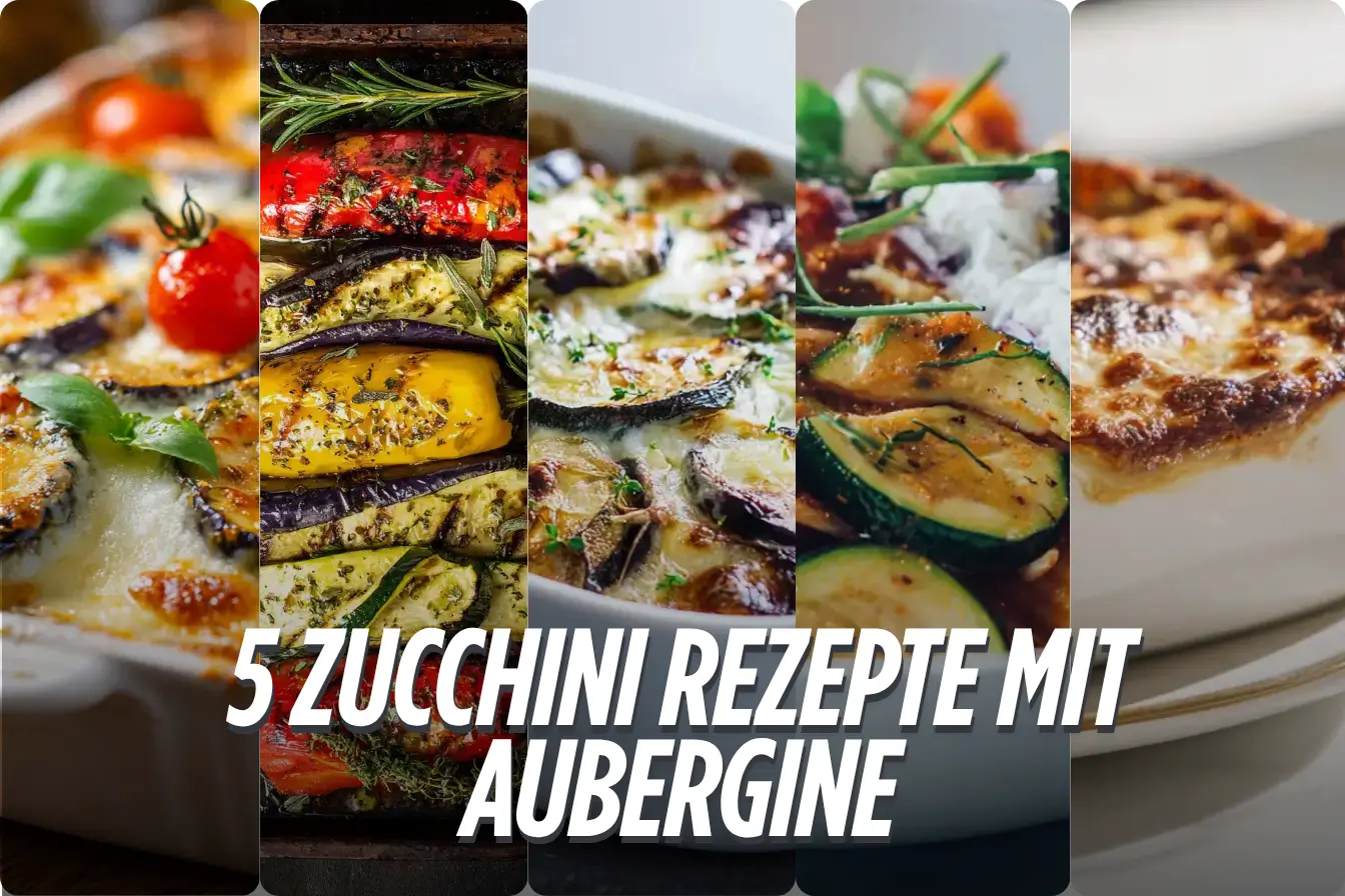 Fünf mediterrane Zucchini Rezepte mit Aubergine aus dem Ofen