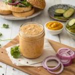 Burger mit Big Mac Sauce im Glas