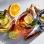 Bunte Detox-Drinks für Mounjaro Rezepte mit Zitrone, Ingwer und Minze