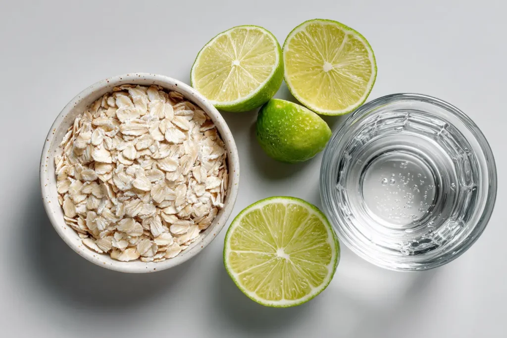 Oatzempic Rezept Zutaten – Haferflocken, Limette, Wasser
