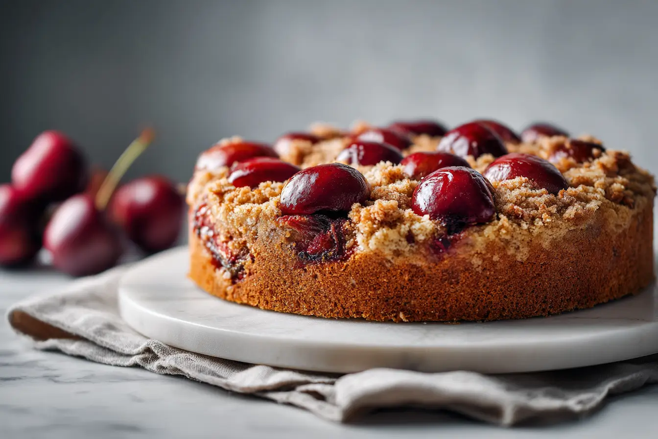 Klassisches Pflaumenkuchen Rezept mit goldbraunen Streuseln und saftigen Pflaumen