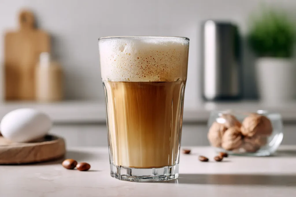 Proffee ohne Pulver mit Skyr und Mandelmilch – natürlicher Protein-Kaffee