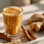 Ingwer-Zimt Drink nach dem Rezept von Daniela Katzenberger im Glas