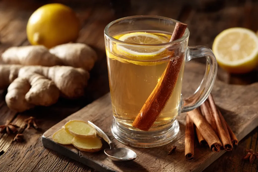 Zutaten für Ingwer-Zimt-Rezept zum Abnehmen