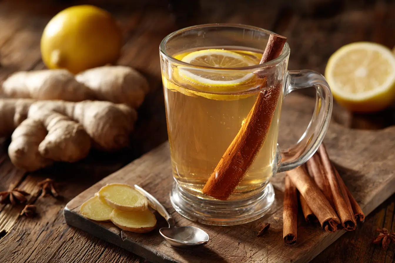 Zutaten für Ingwer-Zimt-Rezept zum Abnehmen