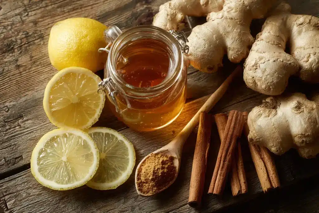 Kaltes Ingwer Zimt Detox Wasser zum Abnehmen