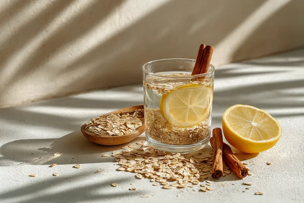 Oatzempic Drink mit Zitrone und Haferflocken