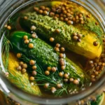 Senfgurken Rezept Spreewald im Glas mit Dill und Senfkörnern