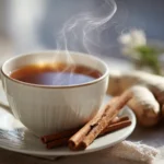 Ceylon Zimt Tee mit frischem Ingwer im Glas