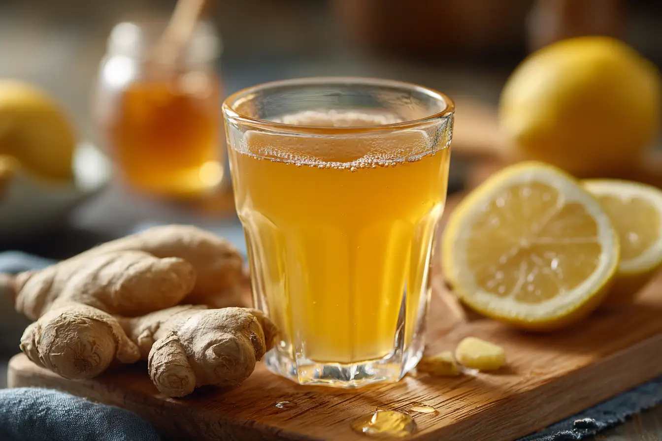 Zubereitung des hausgemachten Mounjaro mit Ingwer, Zitrone und Apfelessig