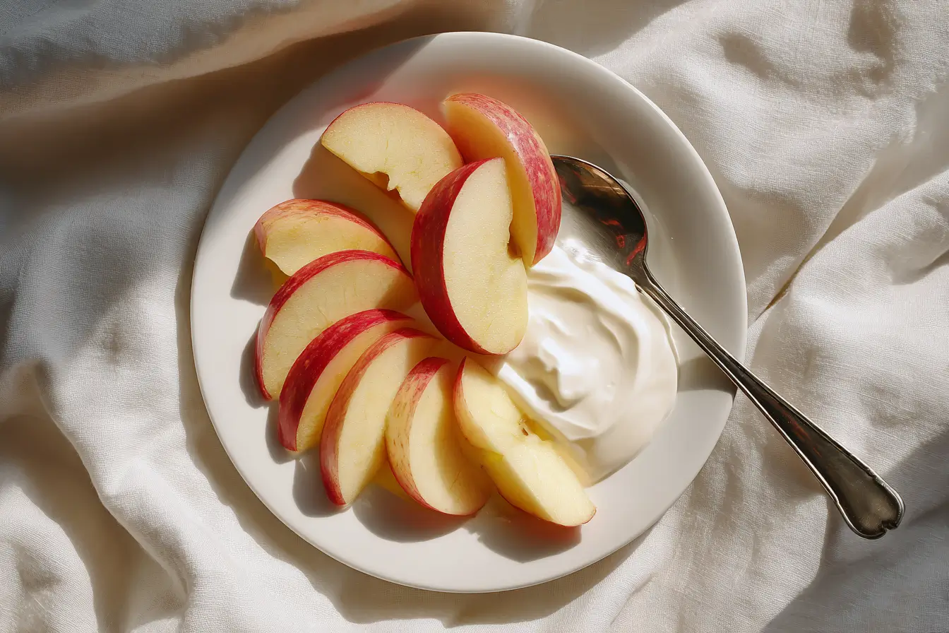 Grüner Apfel Nahaufnahme mit Wassertröpfchen – ideal zum Abnehmen