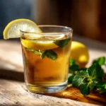 Apfelessig Drink Rezept mit Zitrone und Minze