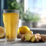 Gingerfit selber machen zum Abnehmen mit Ingwer und Zitrone im Glas