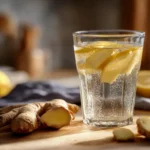 Ingwer-Zitronen-Wasser zum Abnehmen im Glas