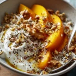 Kaki Skyr Bowl zum Abnehmen mit Kokos, Nüssen und Zimt