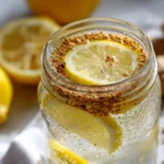 Leinsamen Wasser Rezept im Glas mit Zitrone