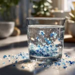 Avocado mit blauem Salz auf Vollkorntoast