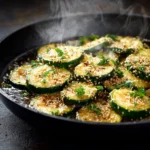 Hensslers schnelle Nummer Zucchini in Pfanne serviert