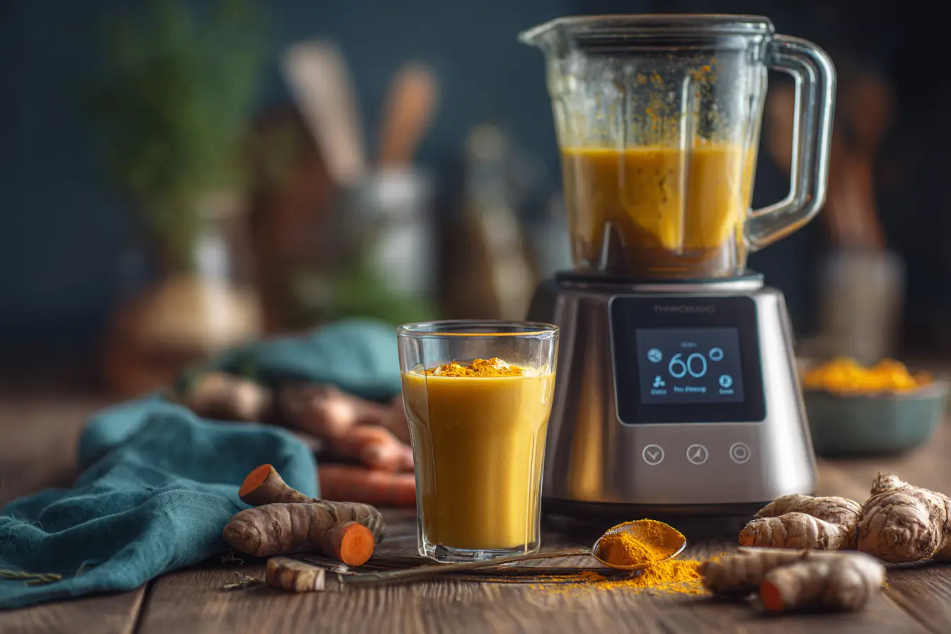 Ingwer Kurkuma Shot Rezept mit frischen Zutaten