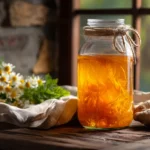 Kombucha selber machen mit Scoby im Glas