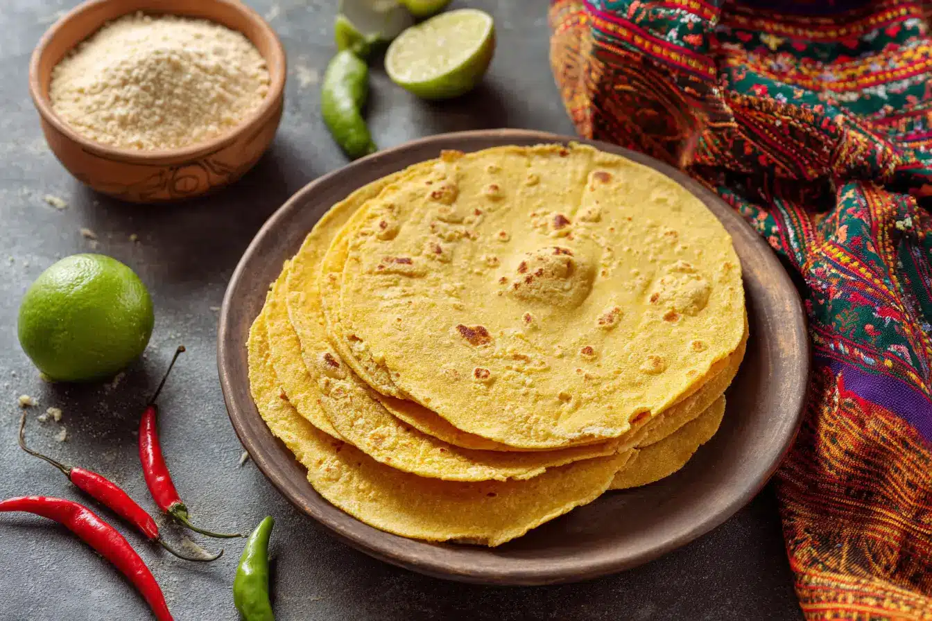 Weizen-Tortillas frisch zubereitet